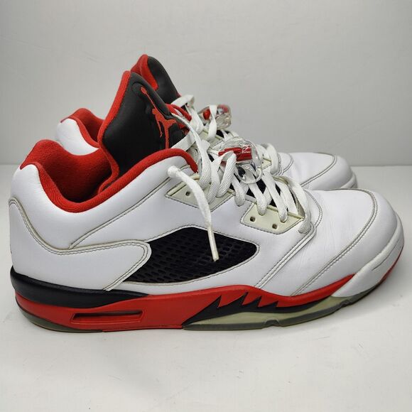 Nike Air Jordan 5 Retro 2016 Low Fire Red Mens Size 14 819171-101 - Picture 2 of 11